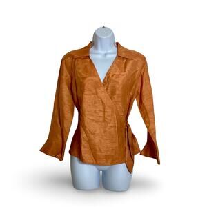 Street Fashion Satin Wrap Top